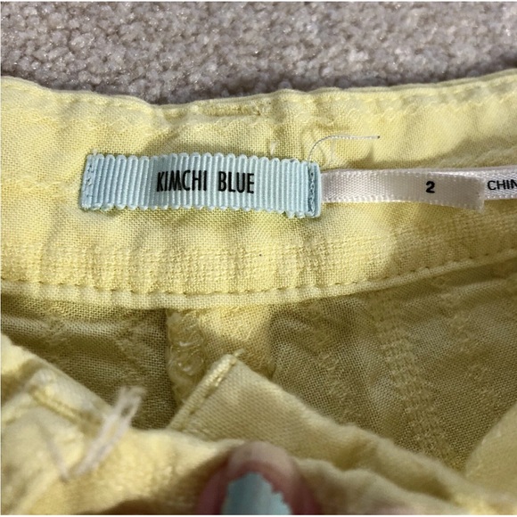 Kimchi Blue Urban Outfitters Yellow Super Soft High Waisted Shorts - Picture 3 of 6